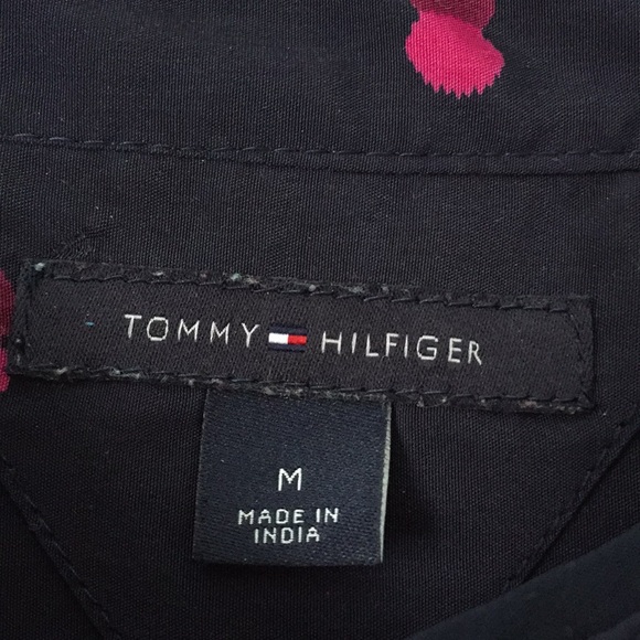 Tommy Hilfiger navy blue blouse size M - Picture 4 of 5